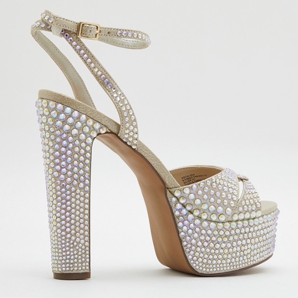 Steve Madden Rhinestone Platform Heels - Picture 2 of 10